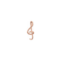 Treble Clef Musical Note Pendant rose (14K) front - Popular Jewelry - New York