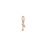 Colgante de nota musical Treble Clef rosa (14K) lado - Popular Jewelry - Nova York