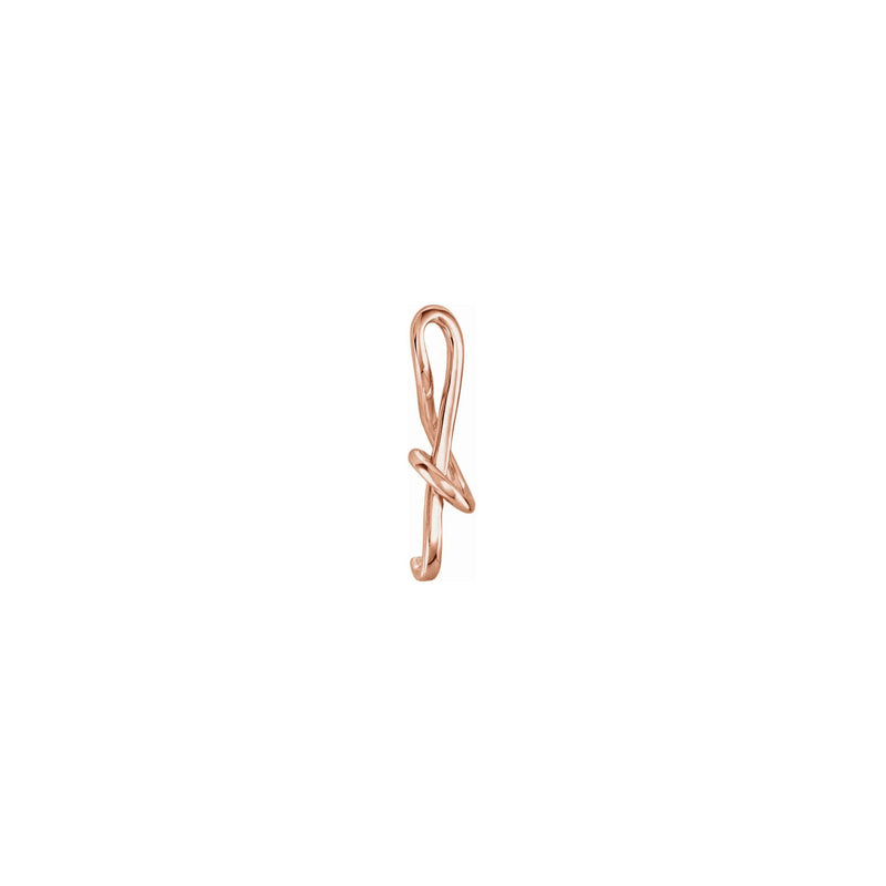 Treble Clef Musical Note Pendant rose (14K) side - Popular Jewelry - New York