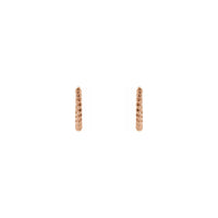 Twisted Rope Earrings rose (14K) front - Popular Jewelry - New York