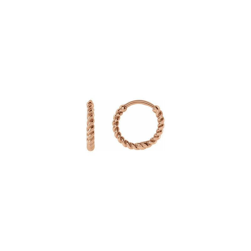 Twisted Rope Earrings rose (14K) main - Popular Jewelry - New York
