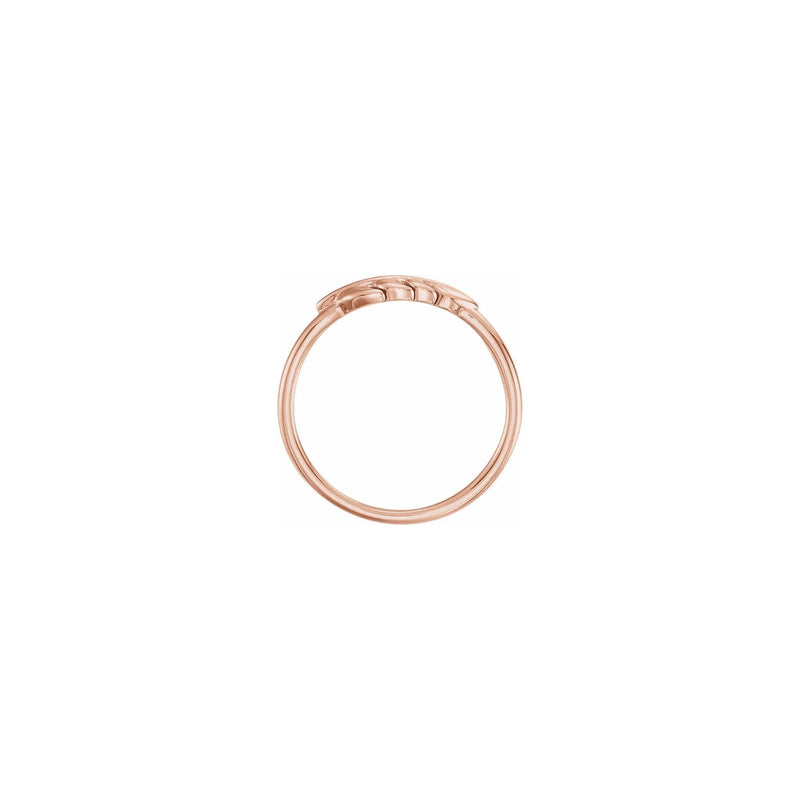 Wheat Stackable Ring rose (14K) setting - Popular Jewelry - New York
