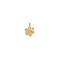 Hibiscus Flower Pendant (14K) front - Popular Jewelry - New York