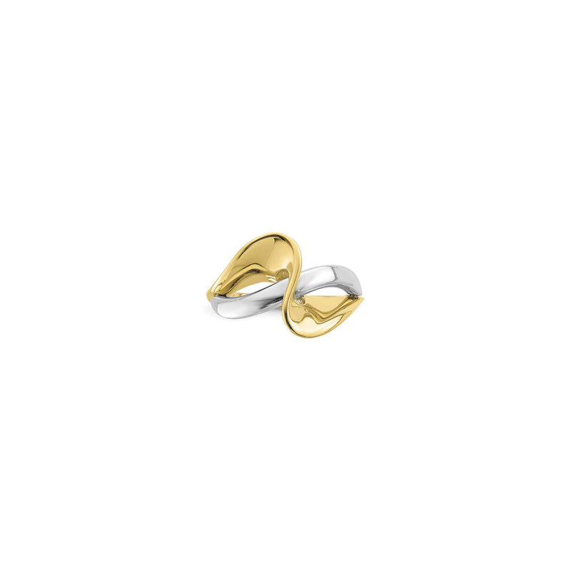 Two-Toned Freeform Wave Ring (14K) front - Popular Jewelry - New York