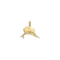 Sailfish Anhänger zwee-Ton kleng (14K) zréck - Popular Jewelry - New York