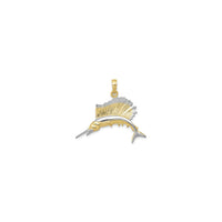 Sailfish Pendant two-toned small (14K) front - Popular Jewelry - New York