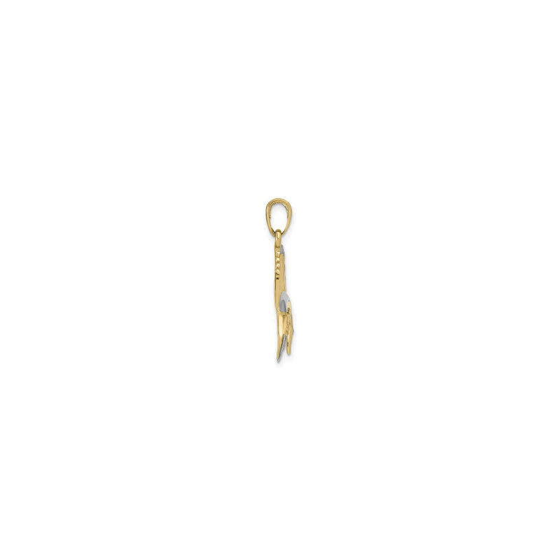 Sailfish Pendant two-toned small (14K) side - Popular Jewelry - New York
