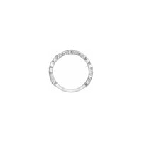 Afwisselende hartkontoerring wit (14K) instelling - Popular Jewelry - New York