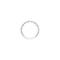 Bague coeurs alternés serti blanc (14K) - Popular Jewelry - New York