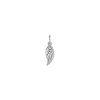 Angel Wing Charm white (14K) front - Popular Jewelry - New York