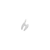Angel Wings Pendant white (14K) front - Popular Jewelry - New York
