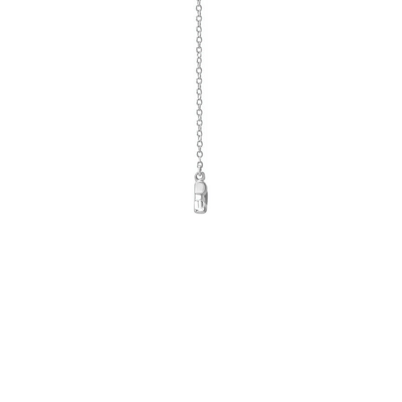 Arrow Necklace white (14K) side - Popular Jewelry - New York