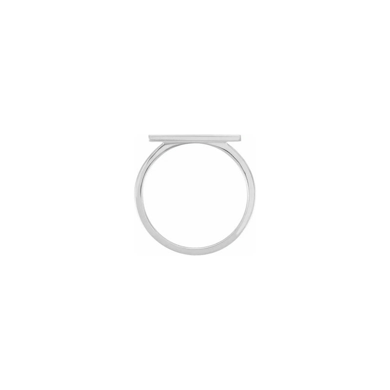 Bar Signet Ring white (14K) setting - Popular Jewelry - New York