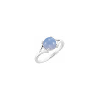 Blue Chalcedony Round Cabochon Ring (14K) main - Popular Jewelry - New York