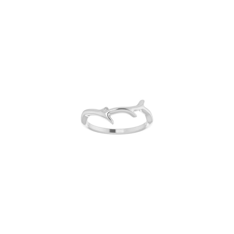 Branch Ring white (14K) front - Popular Jewelry - New York