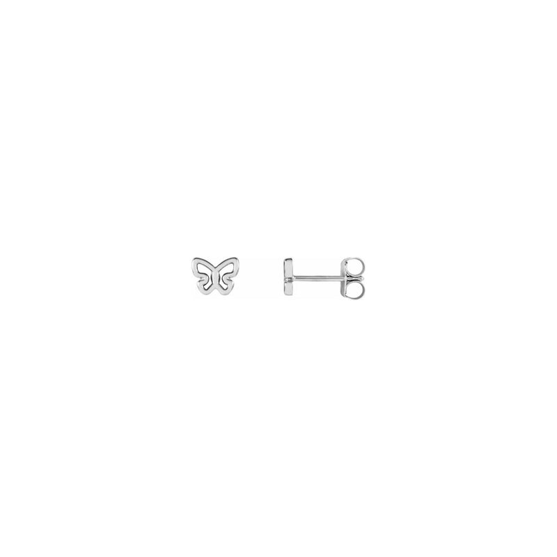 Butterfly Contour Stud Earrings white (14K) main - Popular Jewelry - New York