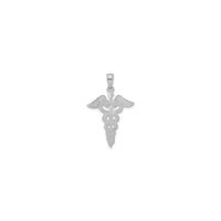 Caduceus Pendant white (14K) back - Popular Jewelry - New York