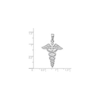 Caduceus Pendant white (14K) scale - Popular Jewelry - New York