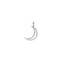 Crescent Moon Contour Pendant bílý (14K) vpředu - Popular Jewelry - New York