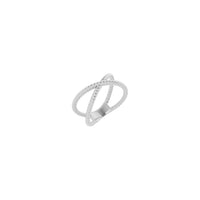 „Criss-Cross“ virvių žiedas baltas (14K) pagrindinis - Popular Jewelry - Niujorkas
