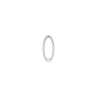 Крис-крст јаже прстен бел (14K) страна - Popular Jewelry - Њујорк