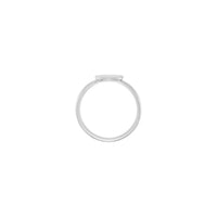 Cushion Stackable Signet Ring white (14K) setting - Popular Jewelry - New York