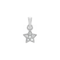 Diamond Cluster Star Pendant white (14K) front - Popular Jewelry - New York