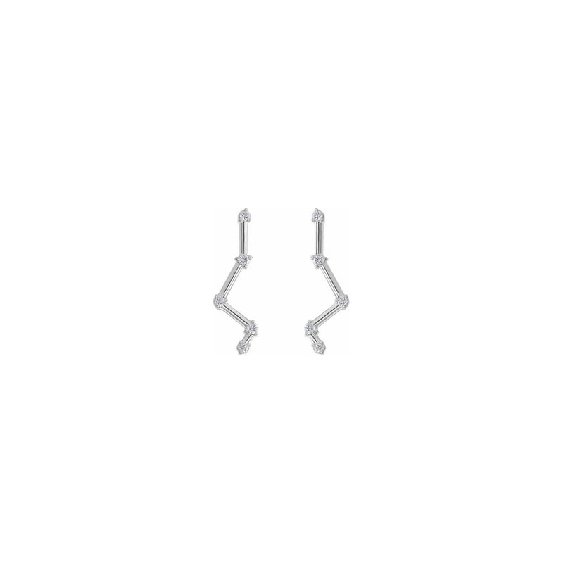 Diamond Constellation Ear Climbers white (14K) front - Popular Jewelry - New York