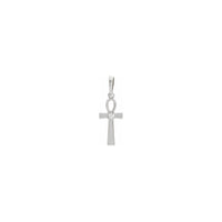 ഡയമണ്ട് ഇൻക്രസ്റ്റഡ് ആങ്ക് പെൻഡൻ്റ് വെള്ള (14K) മുൻവശം - Popular Jewelry - ന്യൂയോര്ക്ക്