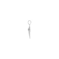 Падвеска з нябесным крыжам з дыяментам белая (14К) збоку - Popular Jewelry - Нью-Ёрк