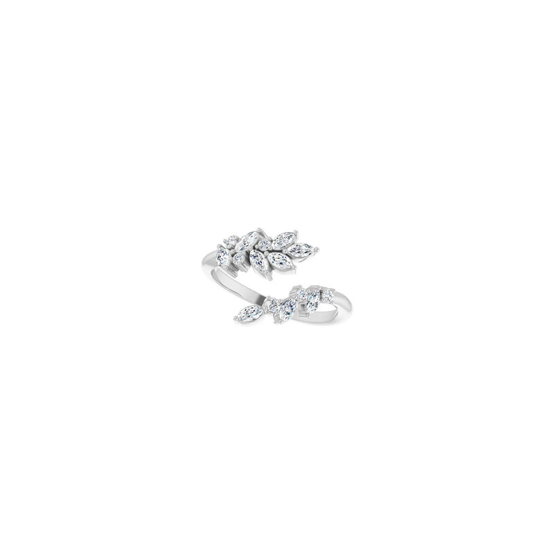 Diamond Laurel Wreath Ring white (14K) diagonal - Popular Jewelry - New York