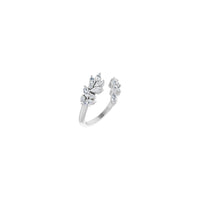 Prsten s dijamantskim lovorovim vijencem bijeli (14K) glavni - Popular Jewelry - Njujork