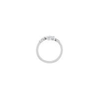 Prsten s dijamantnim lovorovim vijencem bijeli (14K) postavka - Popular Jewelry - New York