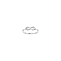 Anell infinit amb semiaccent de diamants blanc (14K) davant - Popular Jewelry - Nova York