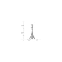 Eiffel Tower Pendant white (14K) scale - Popular Jewelry - New York