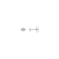 Evil Eye Stud Earrings white (14K) main - Popular Jewelry - New York
