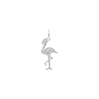 Flamingo Charm white (14K) front - Popular Jewelry - New York
