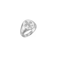 Fleur-de-lis Signet Ring white (14K) main - Popular Jewelry - New York