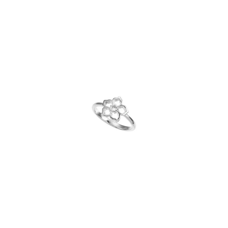 Forget Me Not Flower Ring (Silver) diagonal - Popular Jewelry - New York