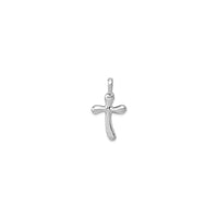 Freeform Cross Pendant white (14K) front - Popular Jewelry - New York