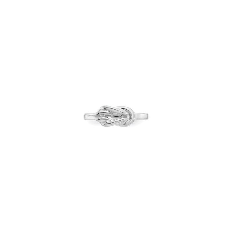 Freeform Love Knot Ring white (14K) front - Popular Jewelry - New York