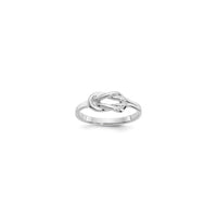 Vabakujuline Love Knot Ring valge (14K) põhi - Popular Jewelry - New York