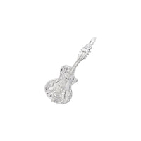 Grooved Guitar Charm white (14K) main - Popular Jewelry - New York
