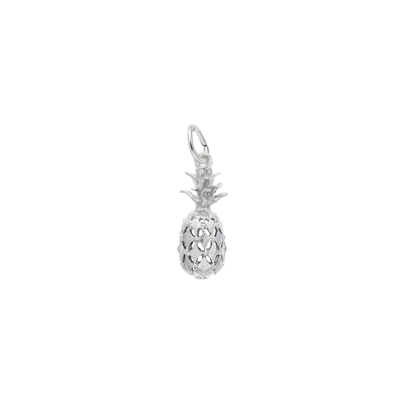 Hawaiian Pineapple Charm white (14K) main - Popular Jewelry - New York