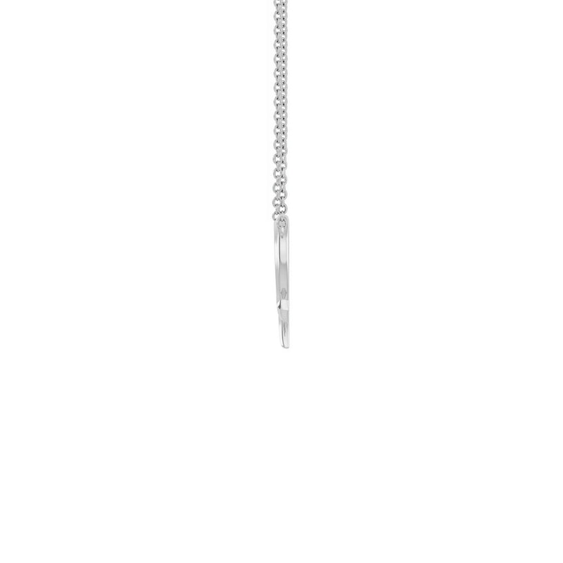 Heart Cross Necklace white (14K) side - Popular Jewelry - New York