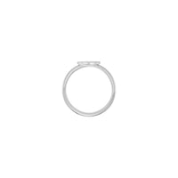 Configuració de l'anell de segell apilable de cor blanc (14K) - Popular Jewelry - Nova York