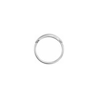 Horisontell stång Signet Ring vit (14K) inställning - Popular Jewelry - New York