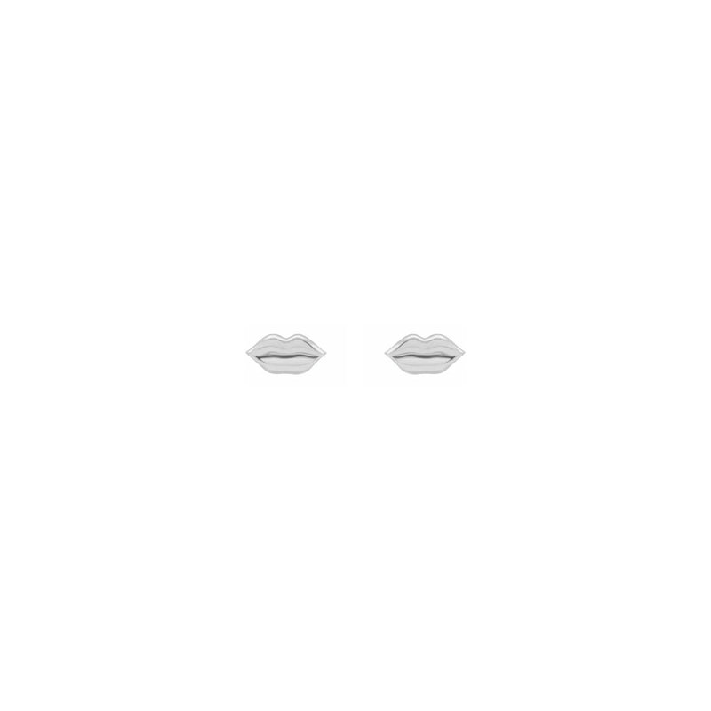 Kissy Lips Stud Earrings white (14K) front - Popular Jewelry - New York
