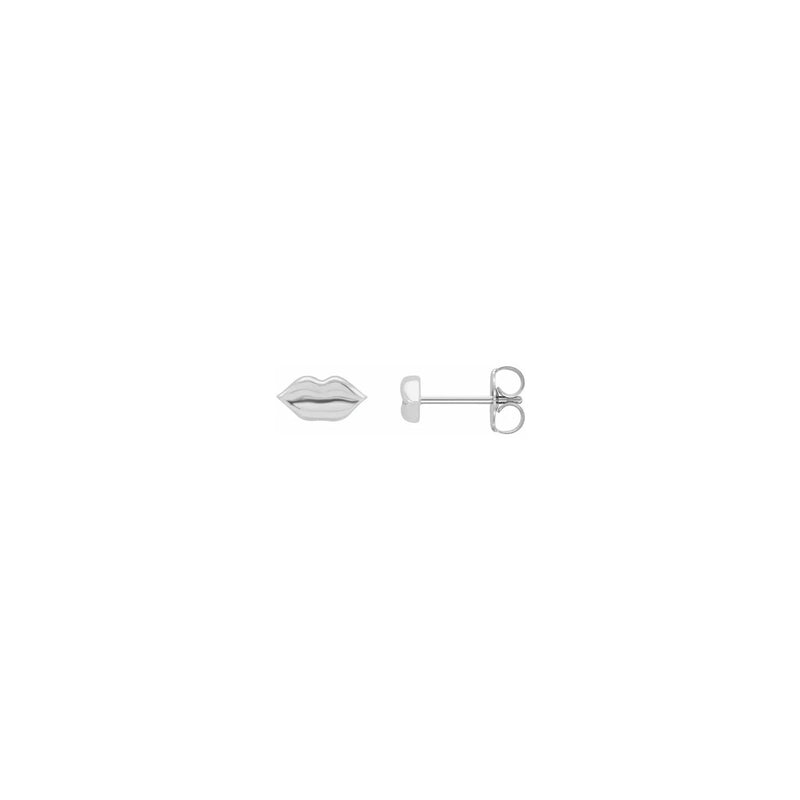 Kissy Lips Stud Earrings white (14K) main - Popular Jewelry - New York