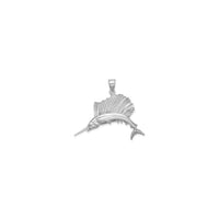 Sailfish Pendant white large (14K) front - Popular Jewelry - New York